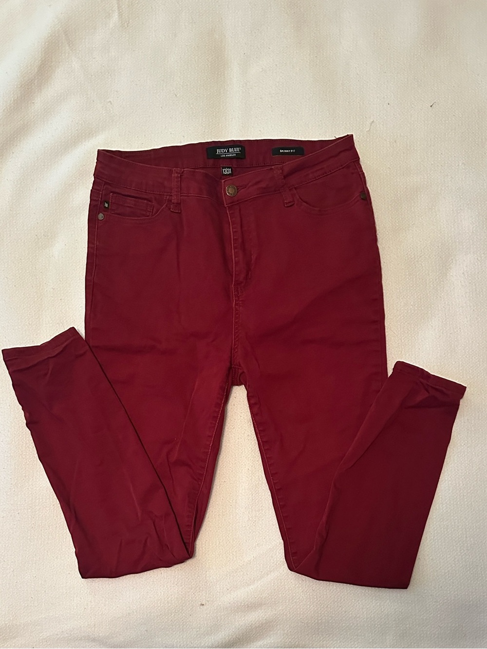 Judy Blue Wine Red Skinny Jeans size 13/31
